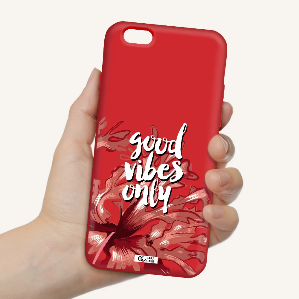 Tropical Vibes Red Apple iPhone 6 Silicone Imperial Red Case