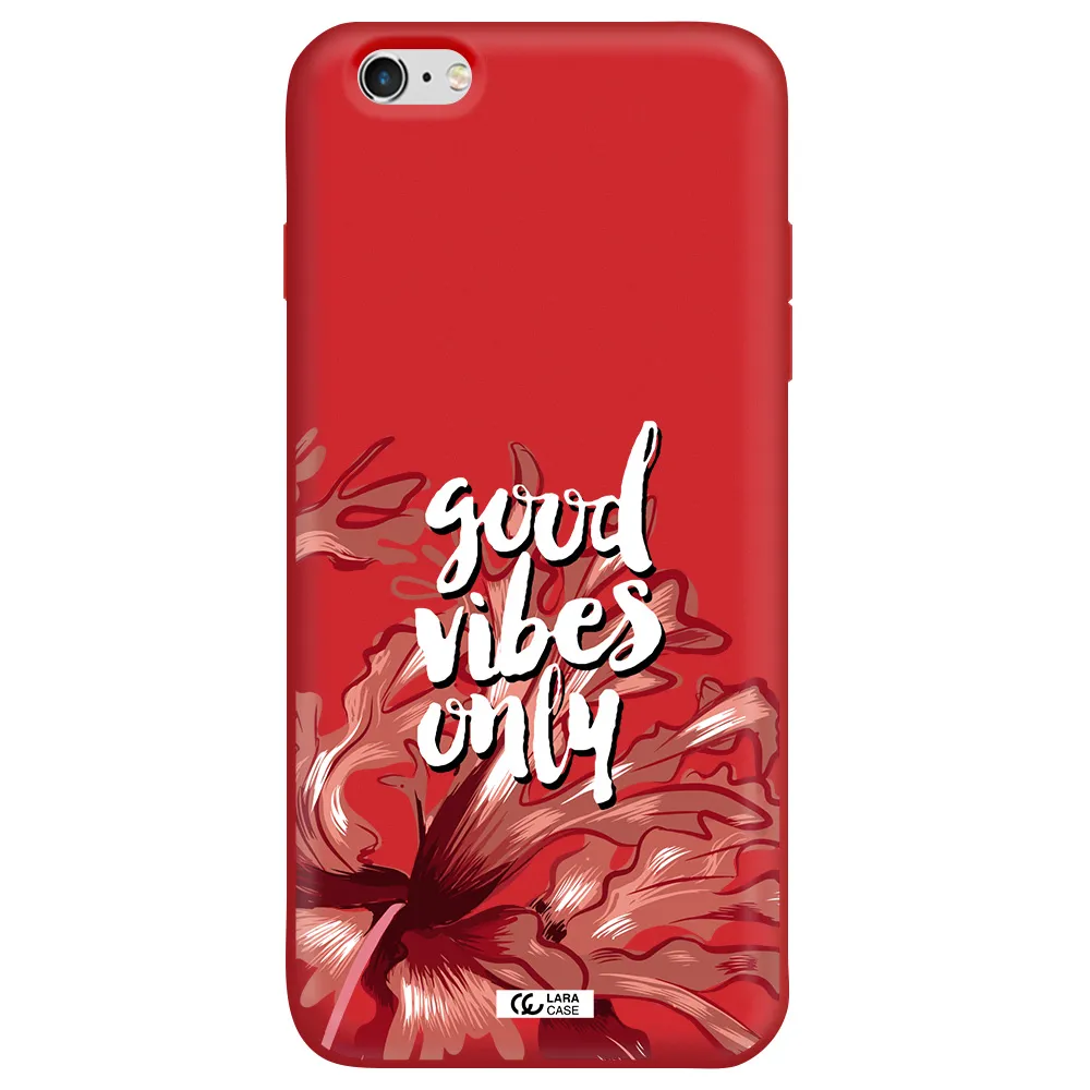 Tropical Vibes Red Apple iPhone 6S Silicone Imperial Red Case