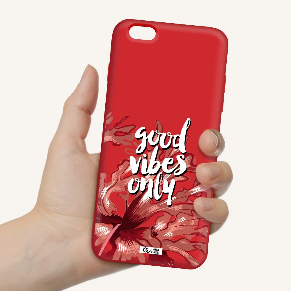 Tropical Vibes Red Apple iPhone 6S Silicone Imperial Red Case