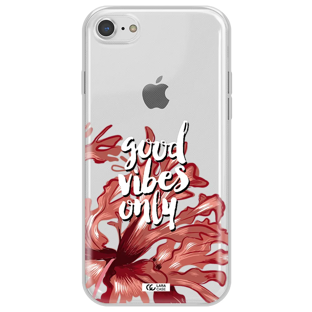 Tropical Vibes Red Apple iPhone 7 Clear TPU Case