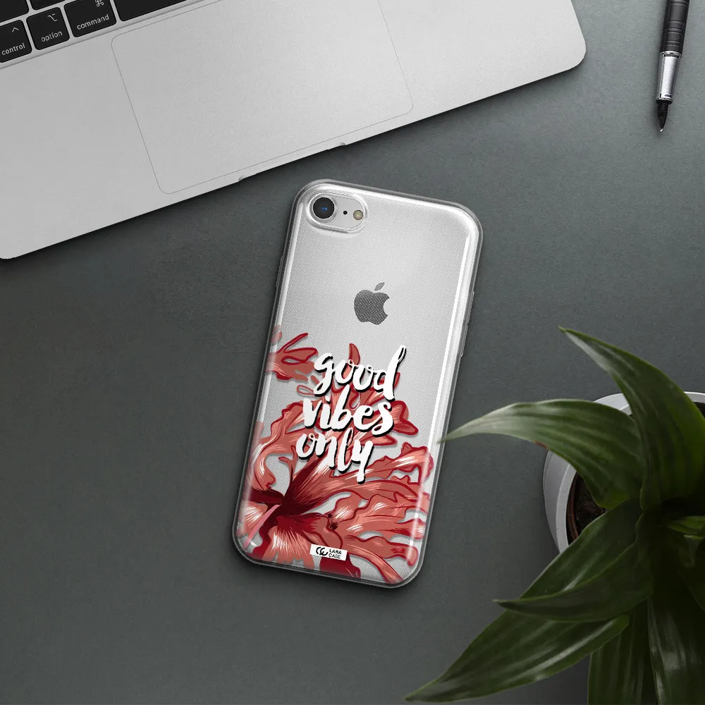 Tropical Vibes Red Apple iPhone 7 Clear TPU Case