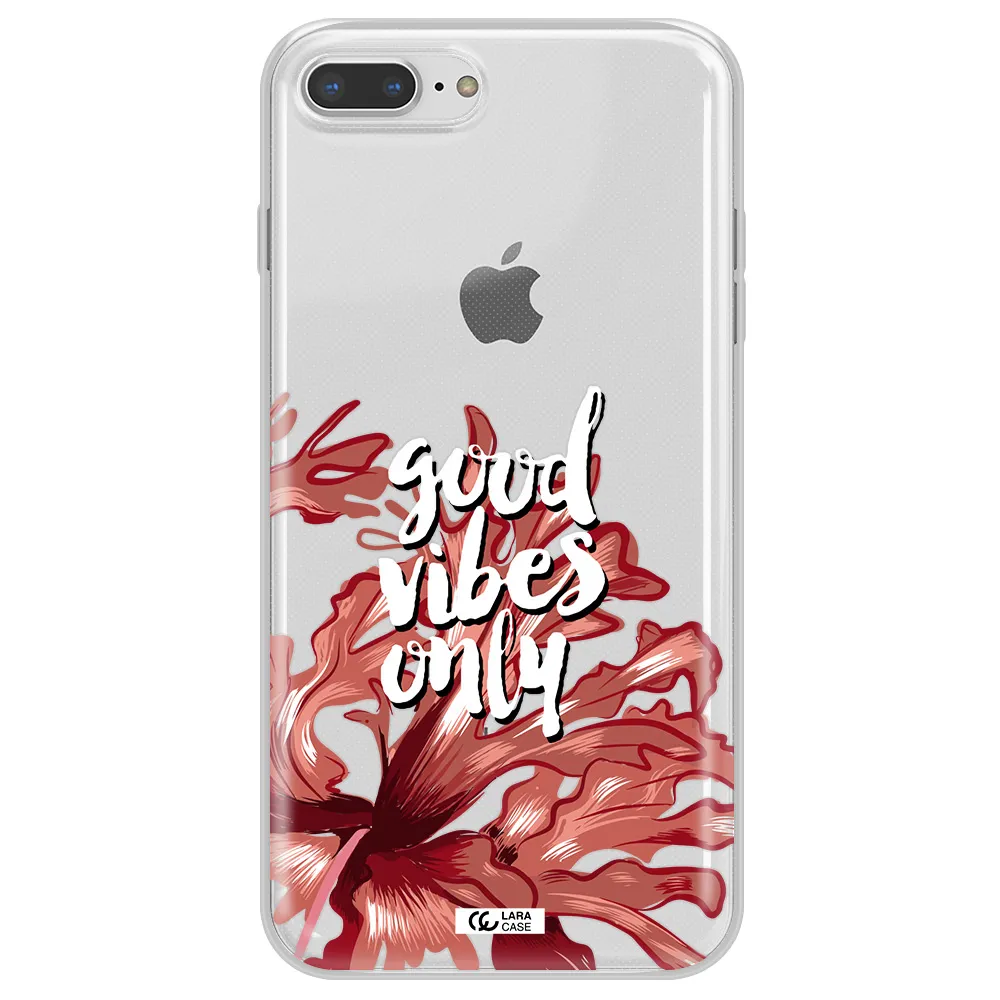 Tropical Vibes Red Apple iPhone 7 plus Clear TPU Case
