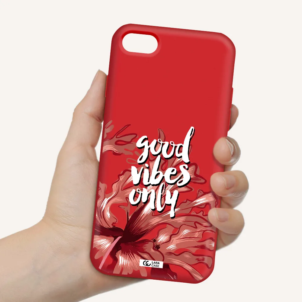 Tropical Vibes Red Apple iPhone 7 Silicone Imperial Red Case