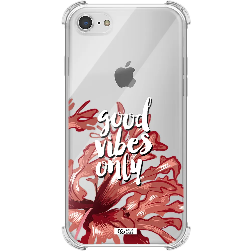 Tropical Vibes Red Apple iPhone 8 Clear PC Case