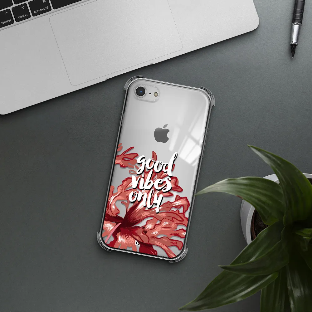Tropical Vibes Red Apple iPhone 8 Clear PC Case