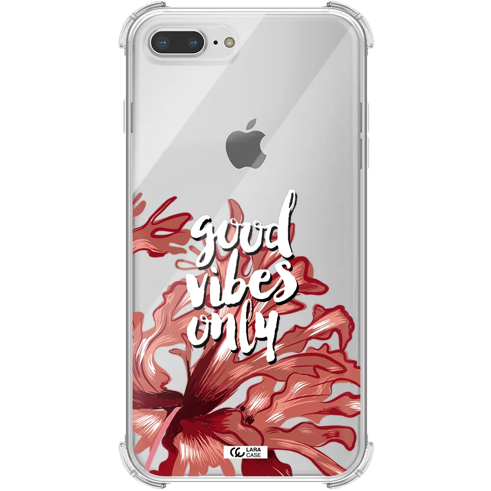 Tropical Vibes Red Apple iPhone 8 plus Clear PC Case