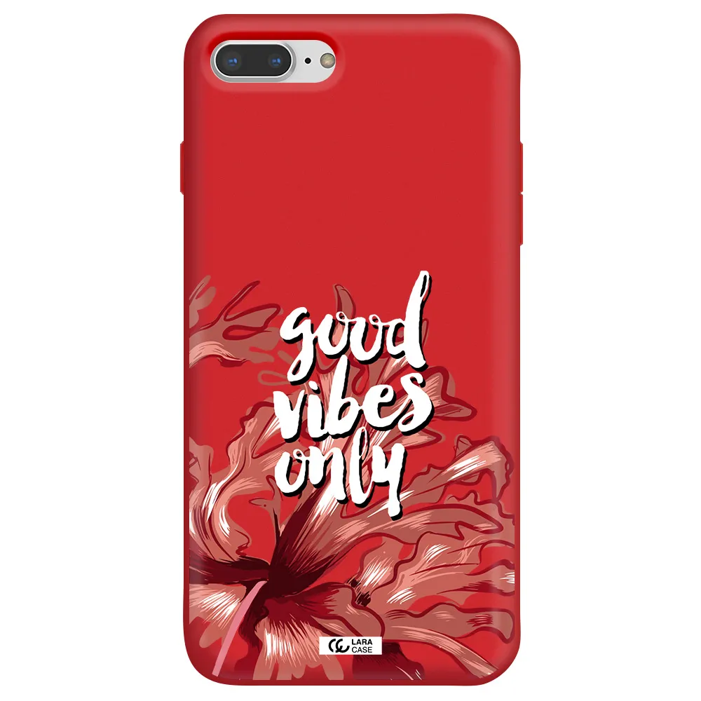 Tropical Vibes Red Apple iPhone 8 plus Silicone Imperial Red Case