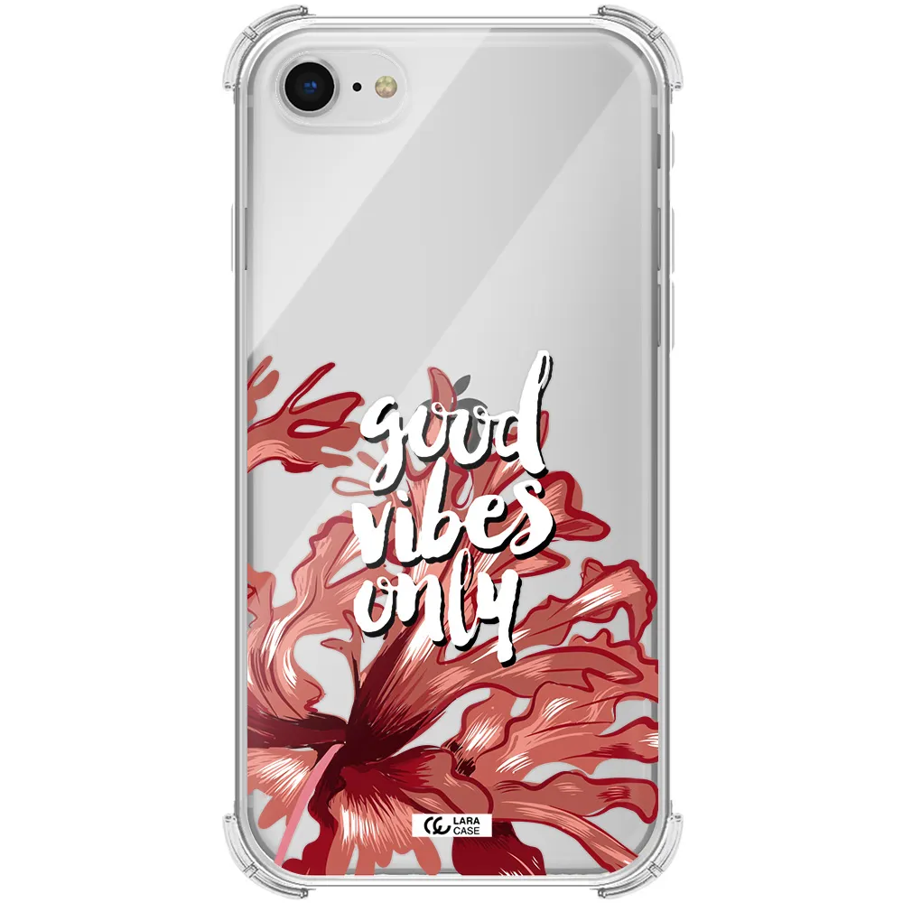 Tropical Vibes Red Apple iPhone se 2020 Clear PC Case
