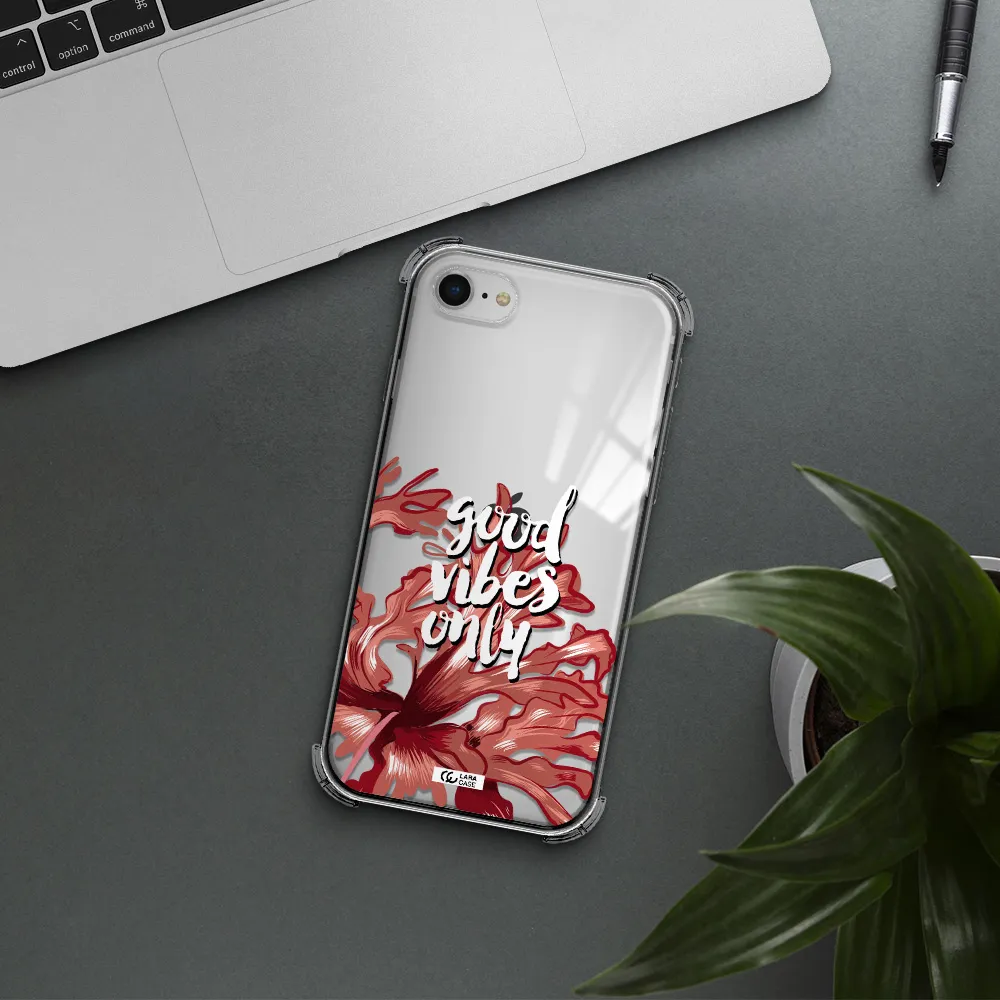 Tropical Vibes Red Apple iPhone se 2020 Clear PC Case