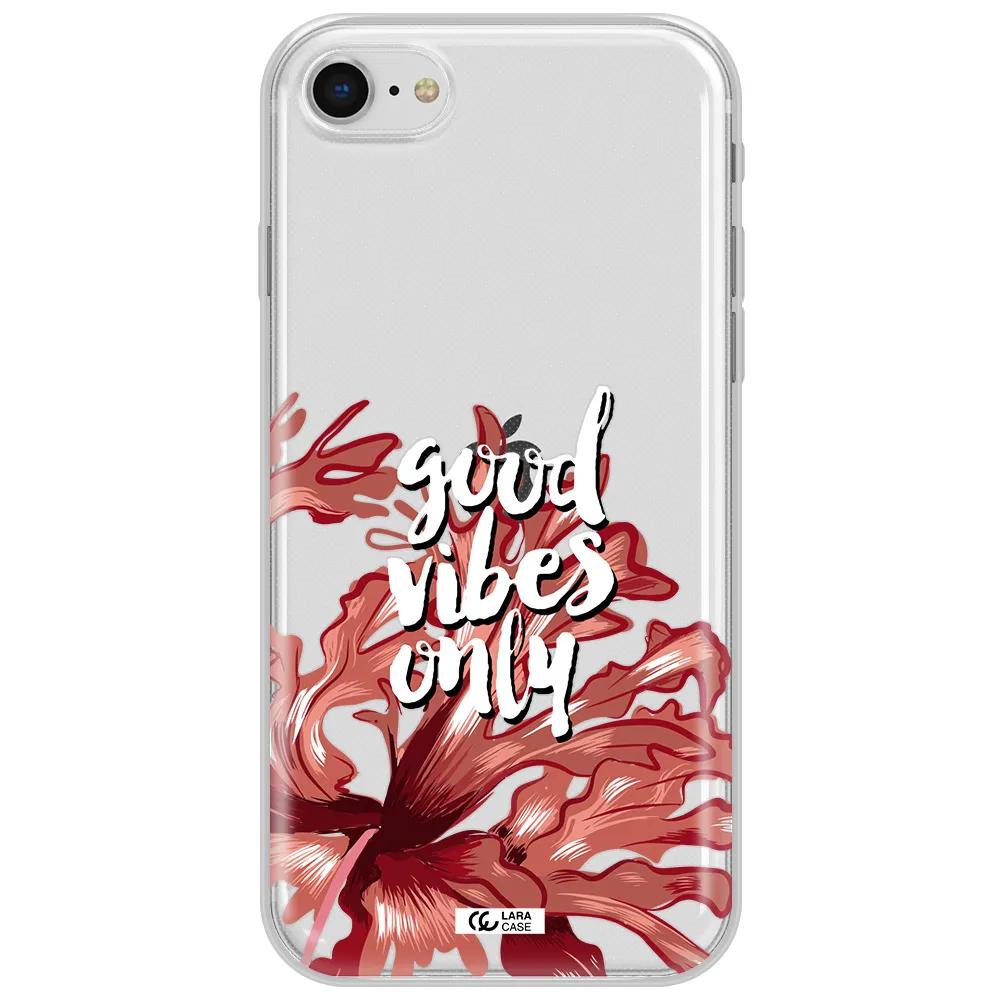 Tropical Vibes Red Apple Iphone Se 2020 Clear Tpu Case