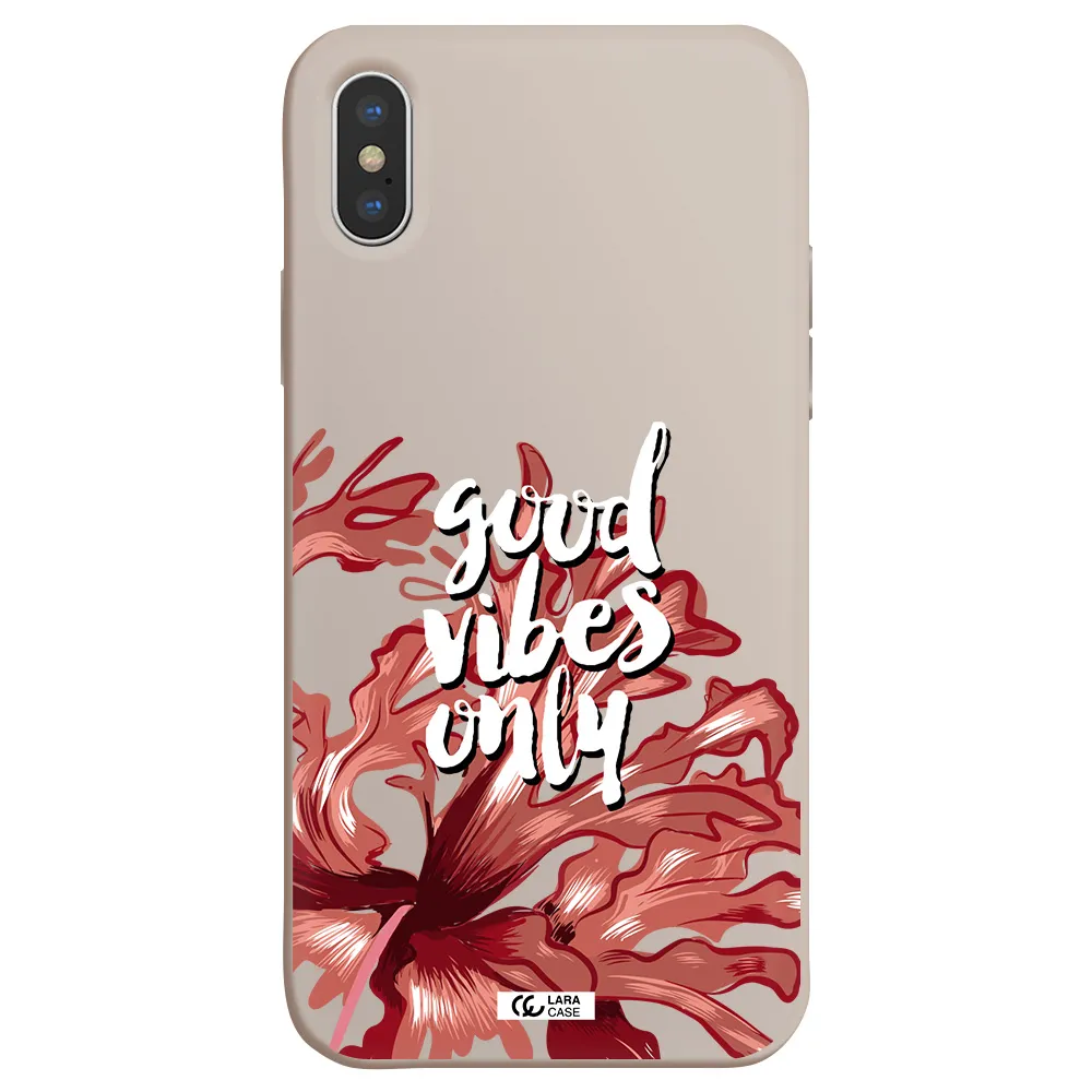 Tropical Vibes Red Apple iPhone X Silicone Stone Case