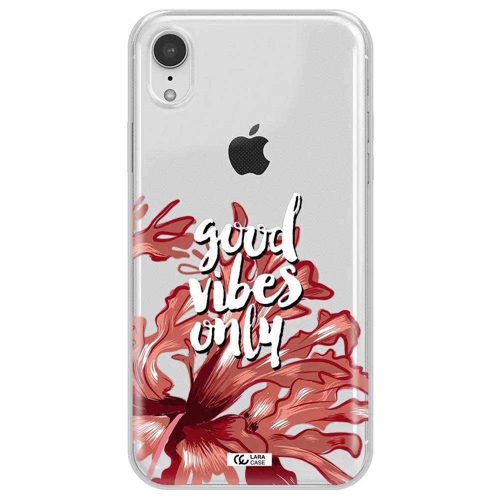 Tropical Vibes Red Apple iPhone XR Clear TPU Case