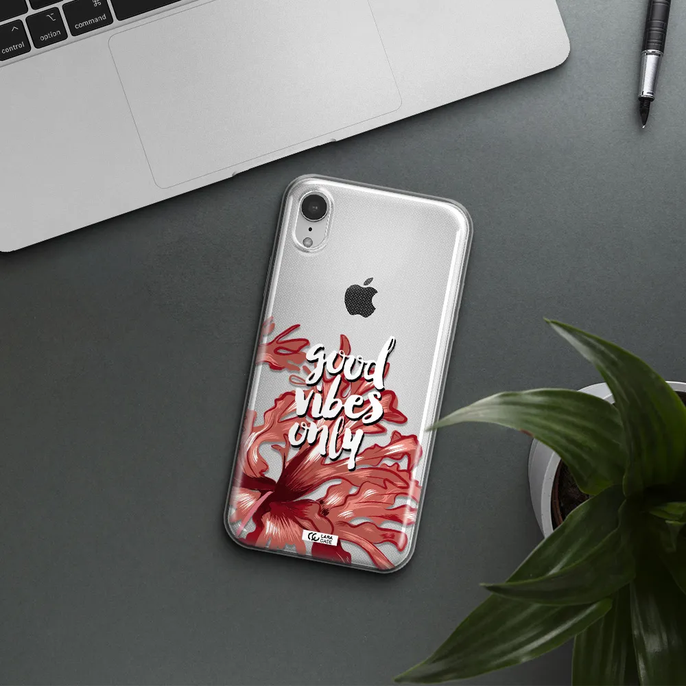 Tropical Vibes Red Apple iPhone XR Clear TPU Case
