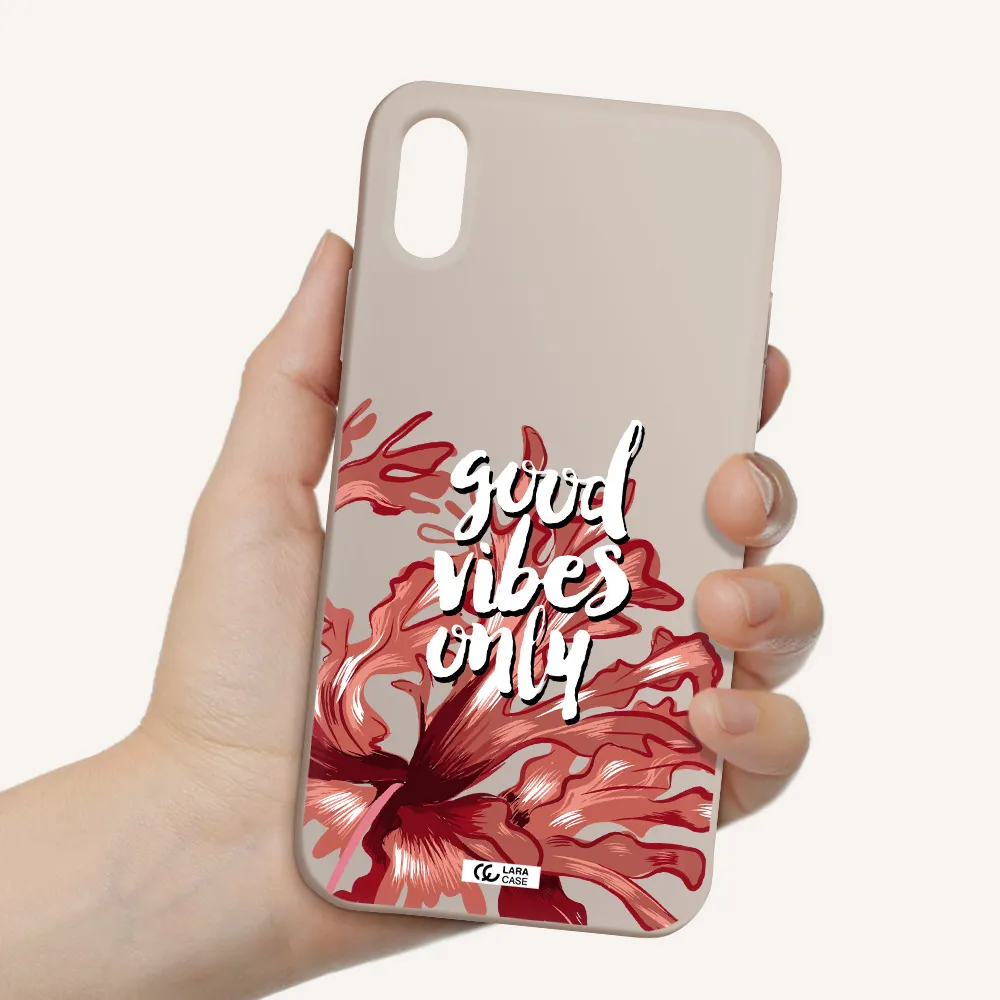 Tropical Vibes Red Apple iPhone XS Silicone Stone Case