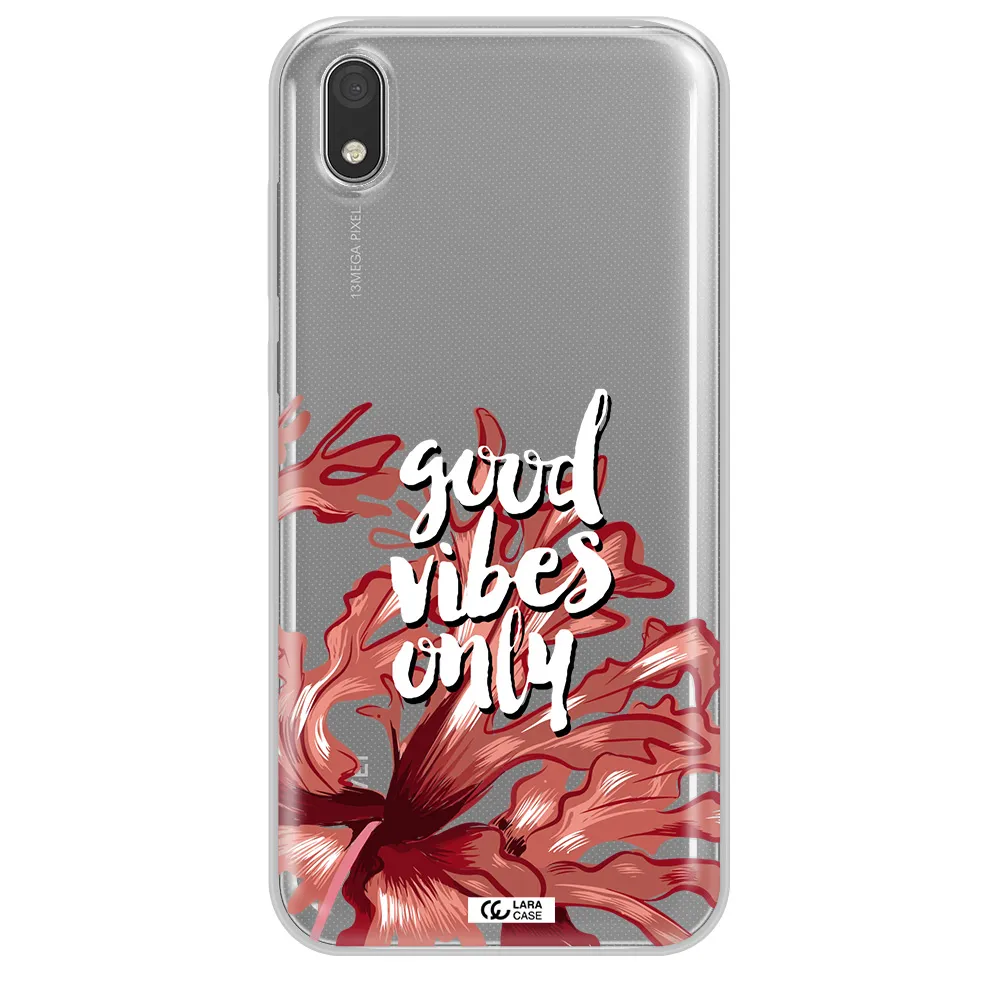 Tropical Vibes Red Huawei Honor 8S Clear TPU Case