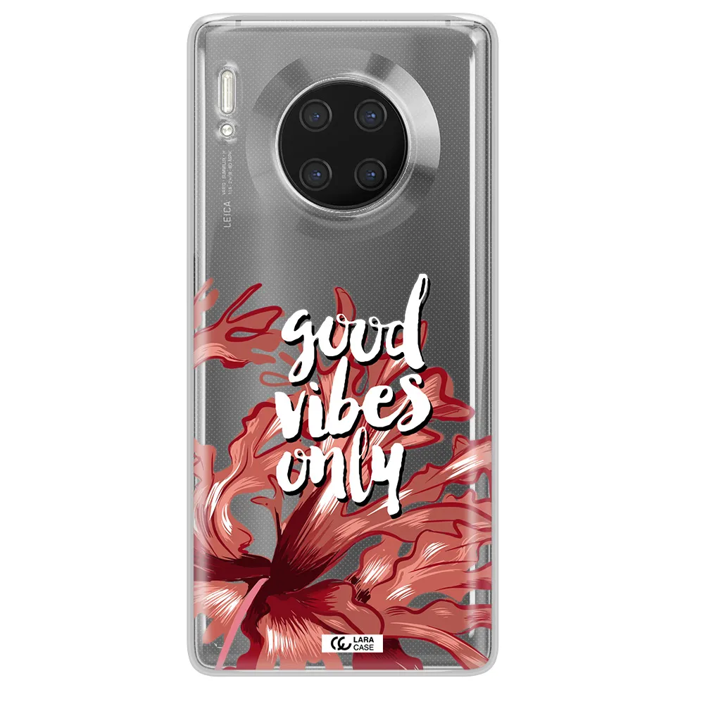 Tropical Vibes Red Huawei Mate 30 Pro Clear TPU Case