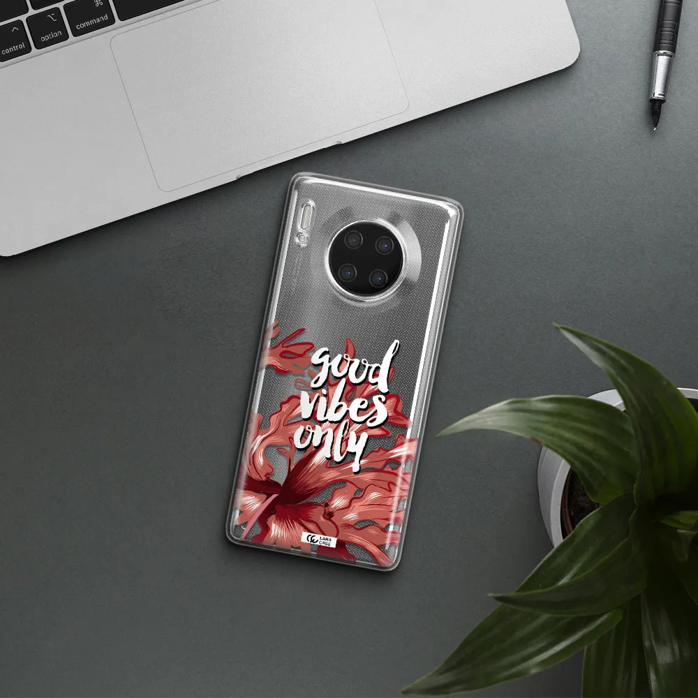 Tropical Vibes Red Huawei Mate 30 Pro Clear TPU Case