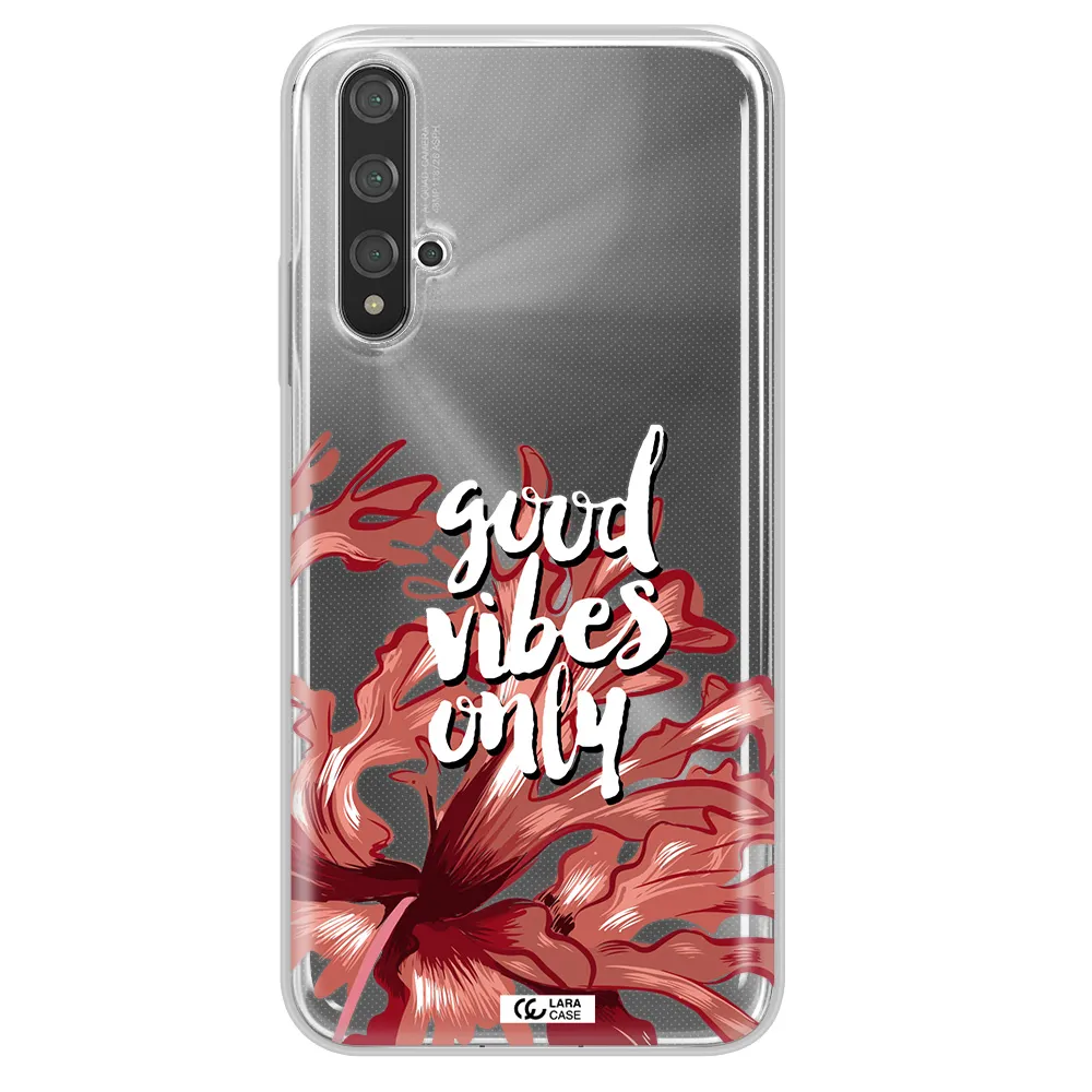 Tropical Vibes Red Huawei Nova 5t Clear TPU Case