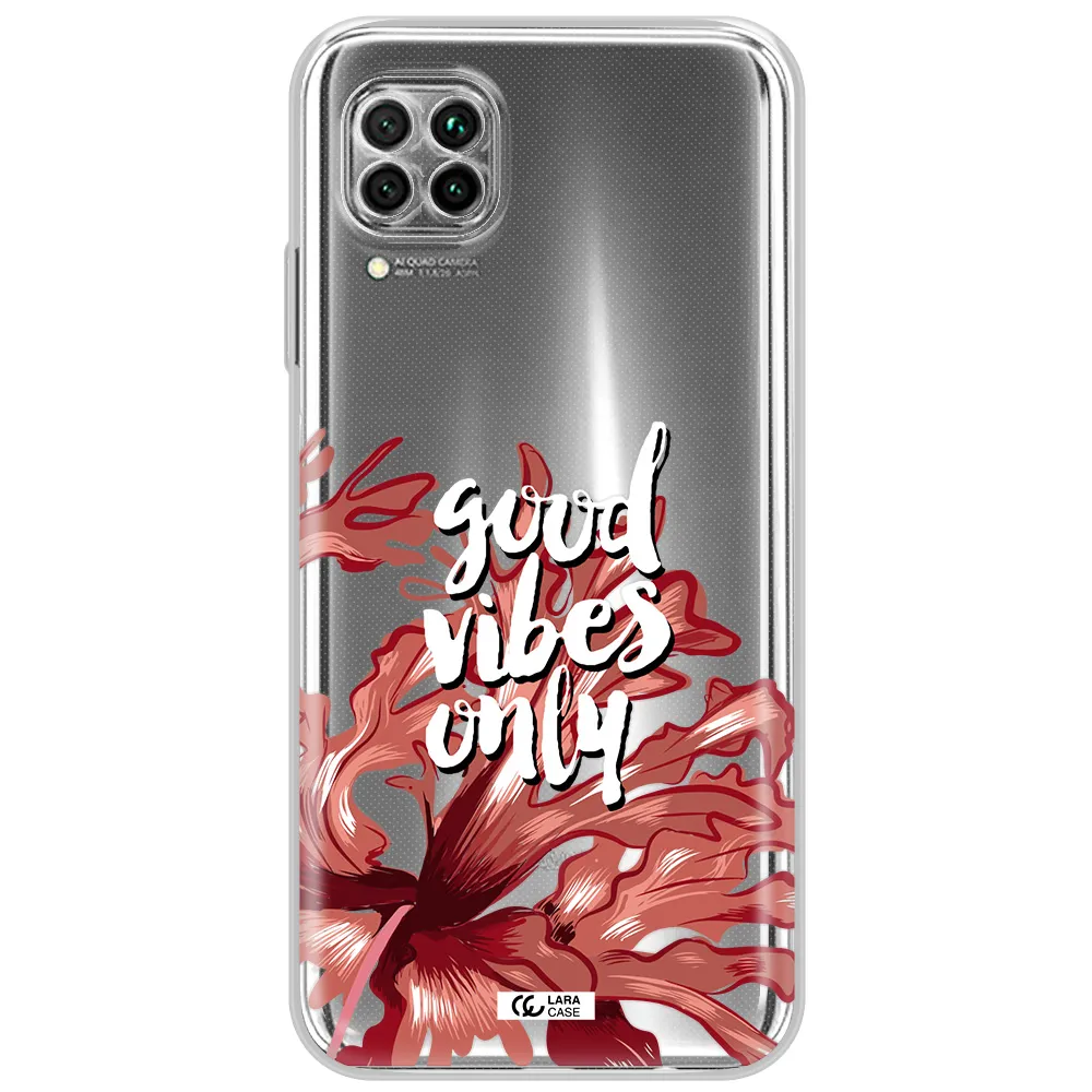 Tropical Vibes Red Huawei Nova 7I Clear Tpu Case