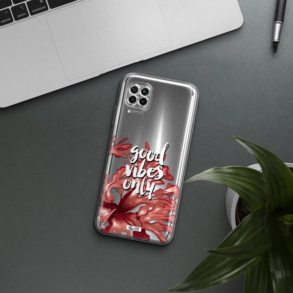 Tropical Vibes Red Huawei Nova 7I Clear Tpu Case