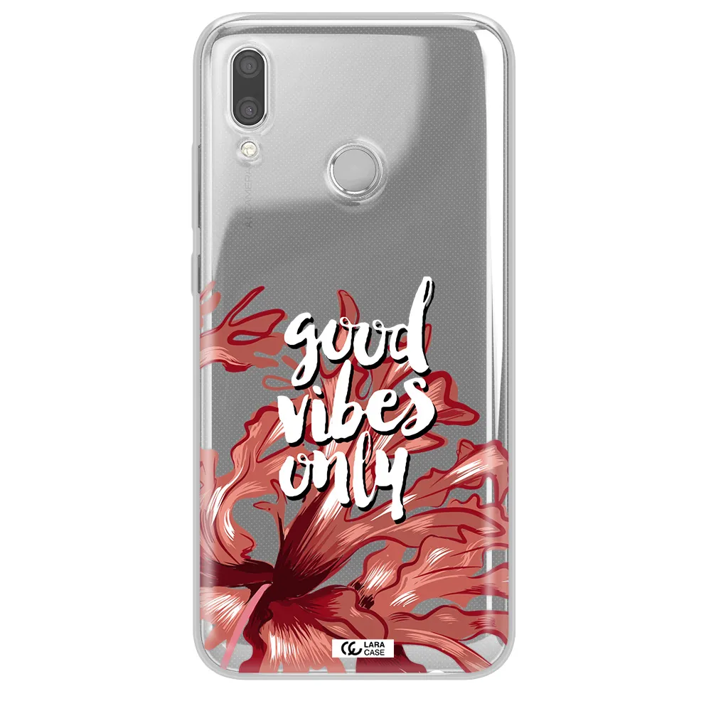 Tropical Vibes Red Huawei P Smart 2019 Clear TPU Case