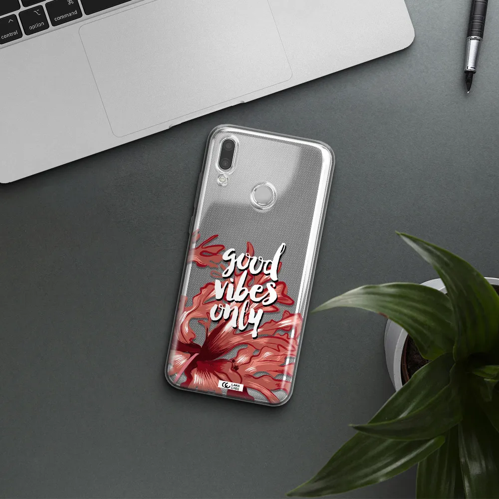 Tropical Vibes Red Huawei P Smart 2019 Clear TPU Case