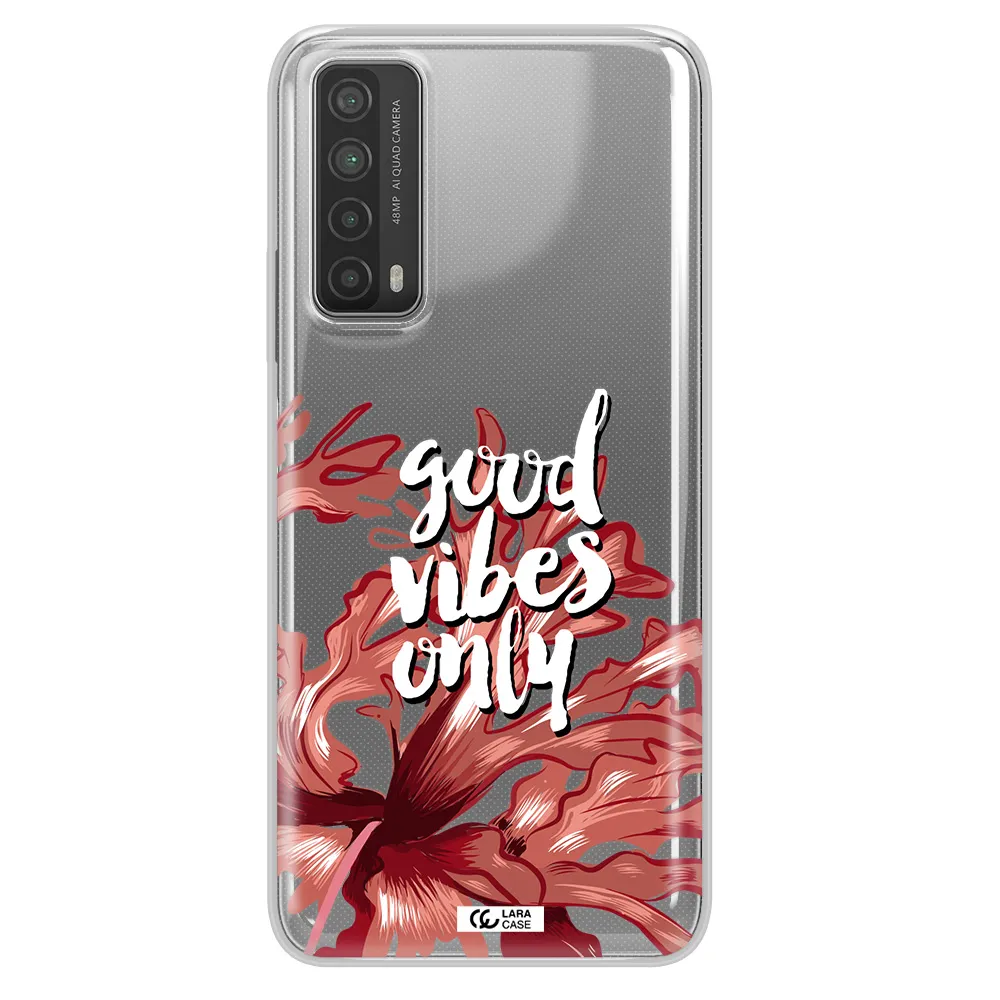 Tropical Vibes Red Huawei P Smart 2021 Clear TPU Case