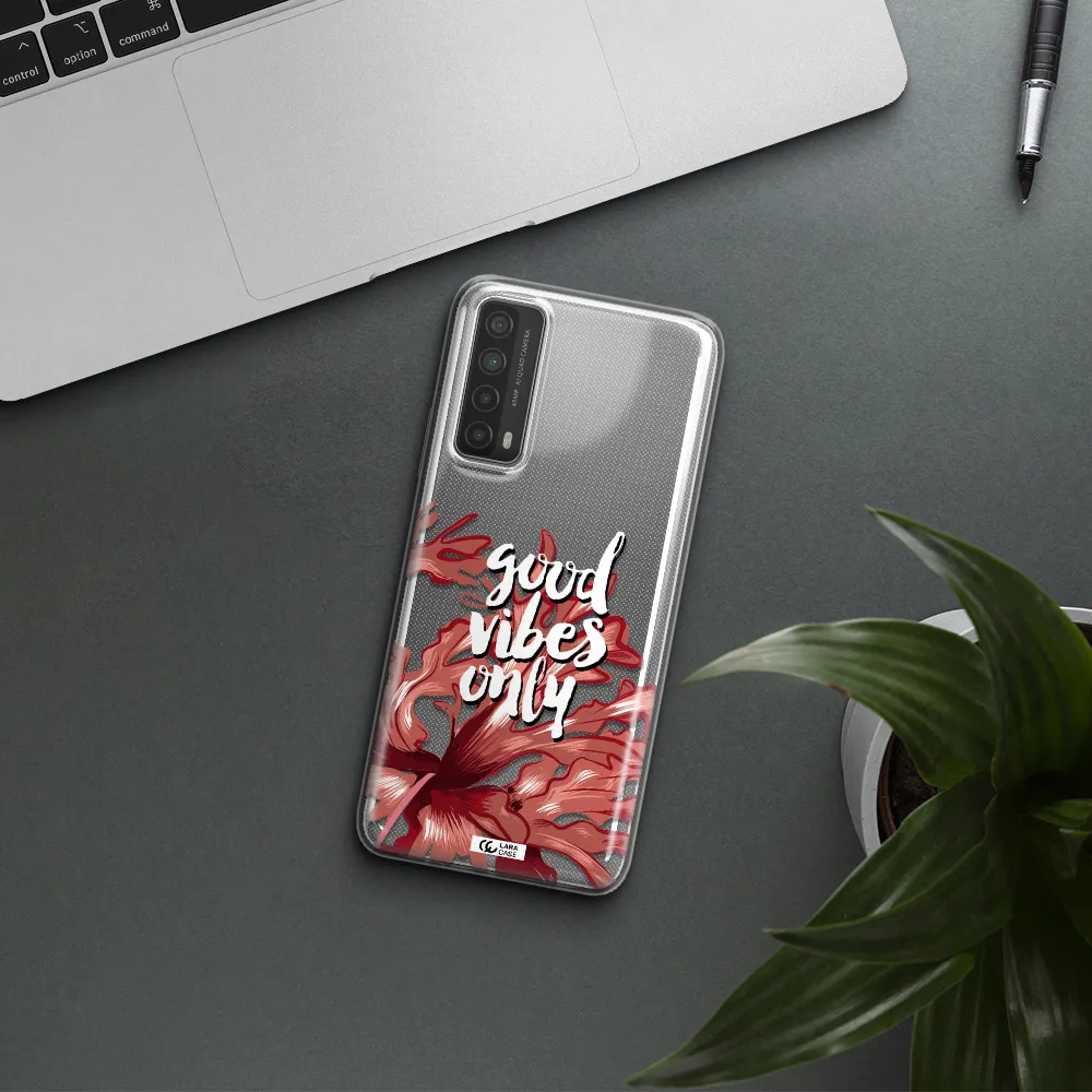 Tropical Vibes Red Huawei P Smart 2021 Clear TPU Case
