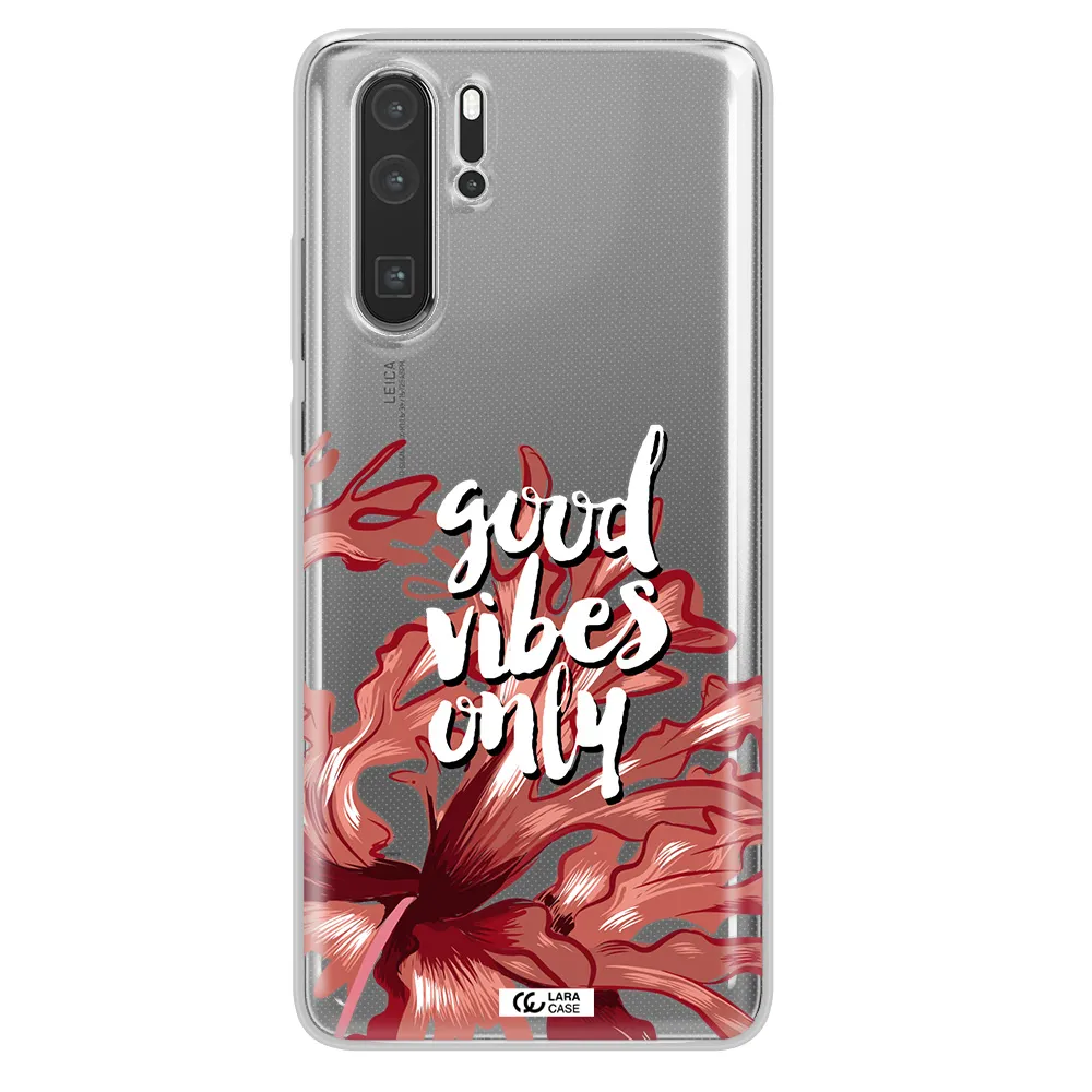 Tropical Vibes Red Huawei P30 Pro Clear TPU Case