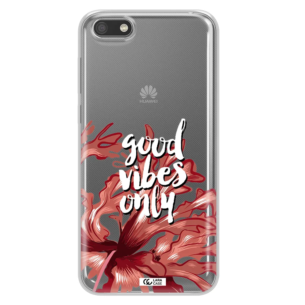 Tropical Vibes Red Huawei Y5 2018 Clear TPU Case