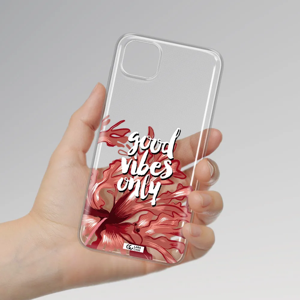 Tropical Vibes Red Huawei Y5P Clear TPU Case