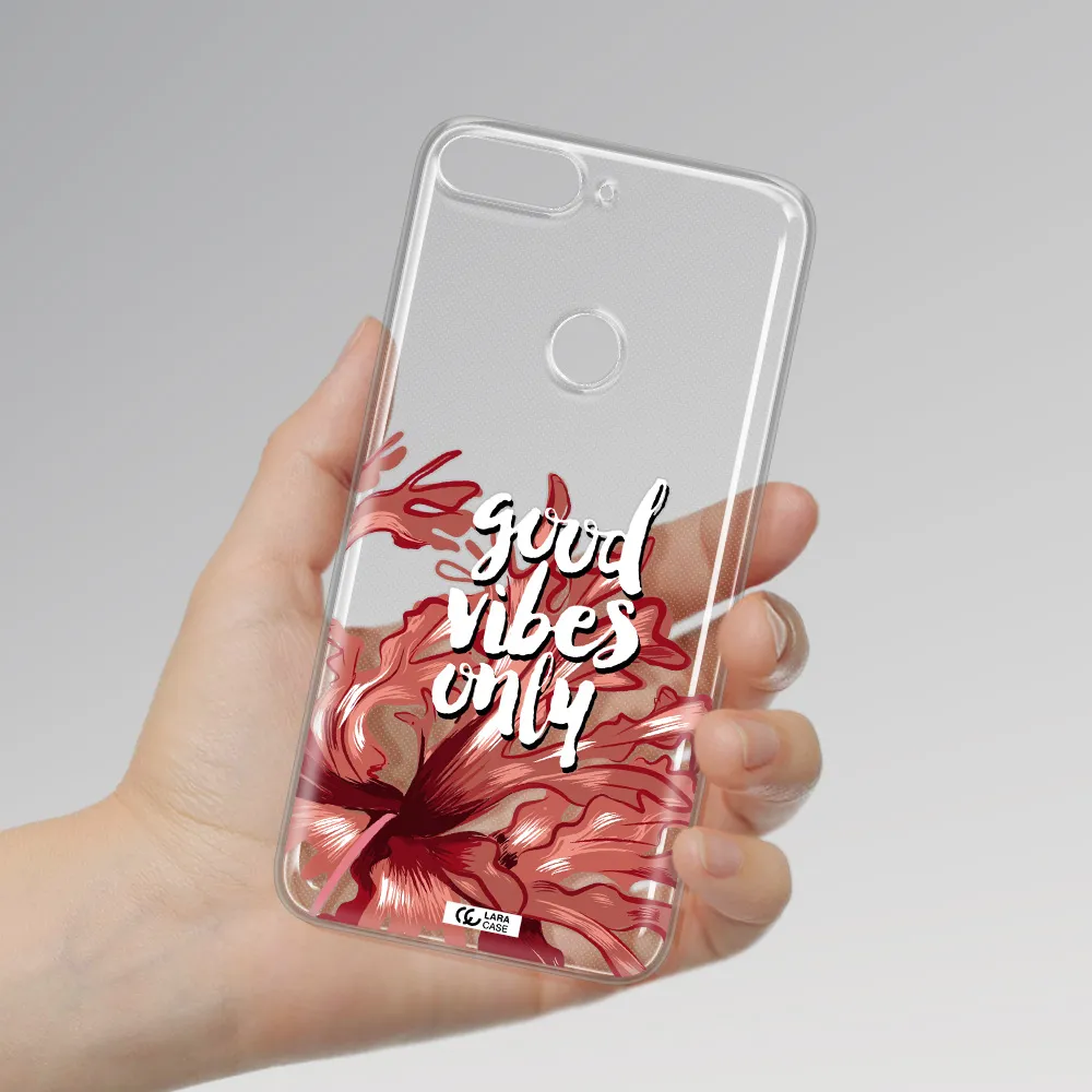 Tropical Vibes Red Huawei Y7 Prime 2018 Clear TPU Case