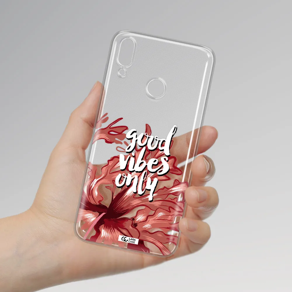 Tropical Vibes Red Huawei Y9 2019 Clear TPU Case