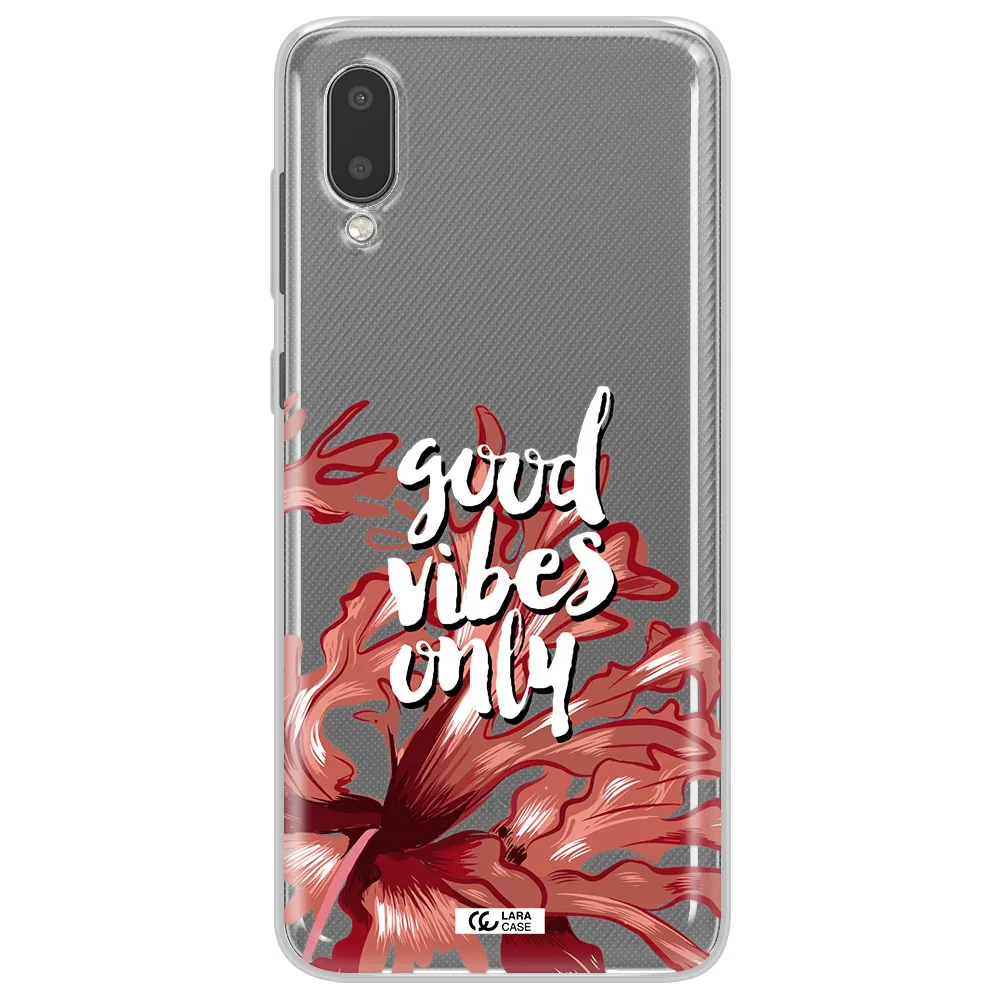 Tropical Vibes Red Samsung A02 Clear TPU Case