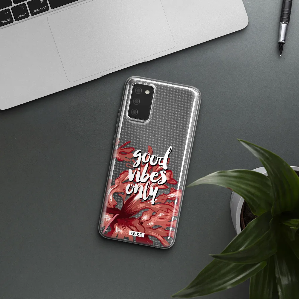 Tropical Vibes Red Samsung A02S Clear TPU Case