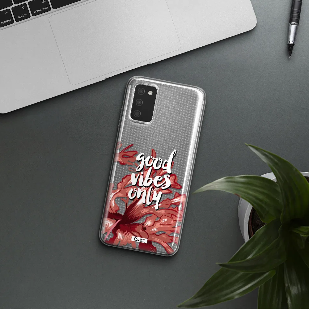 Tropical Vibes Red Samsung A03S Clear TPU Case