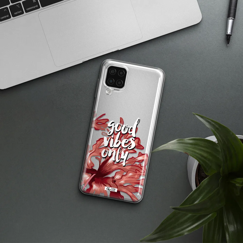 Tropical Vibes Red Samsung A12 4g Clear TPU Case