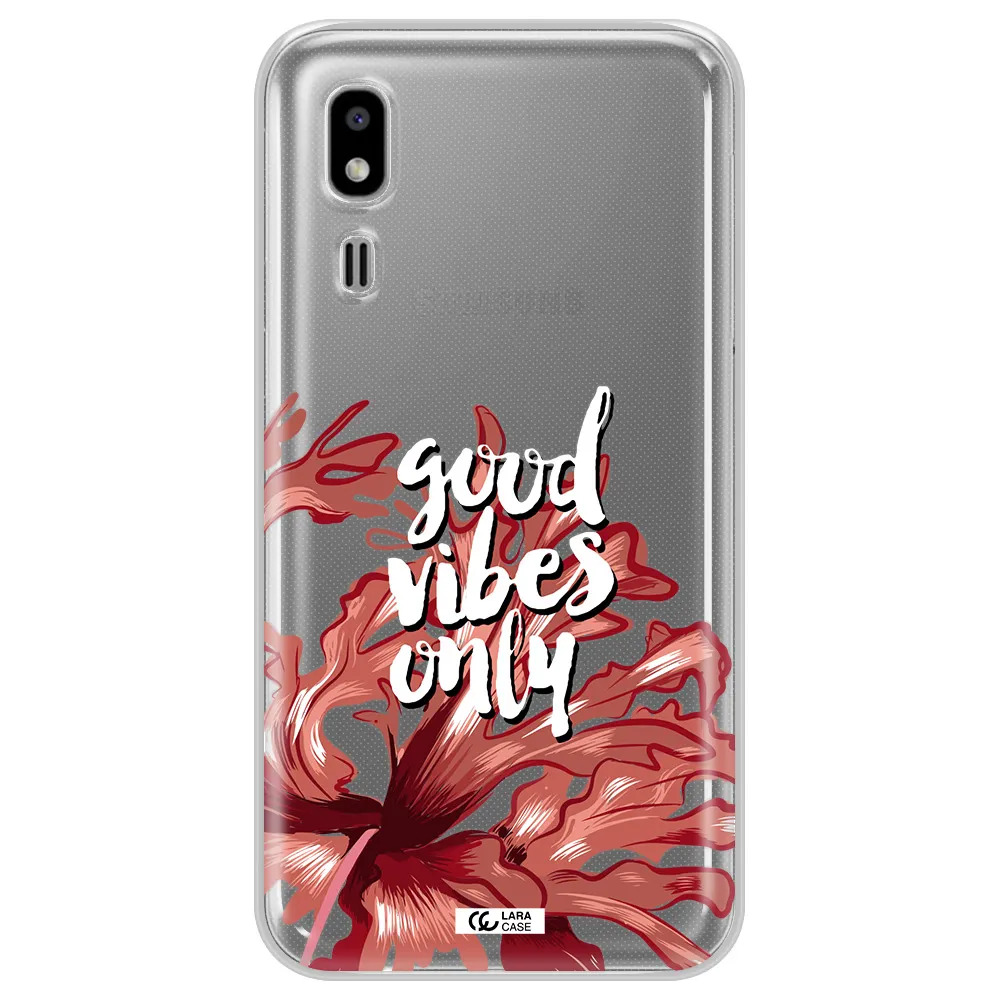 Tropical Vibes Red Samsung A2 Core Clear TPU Case