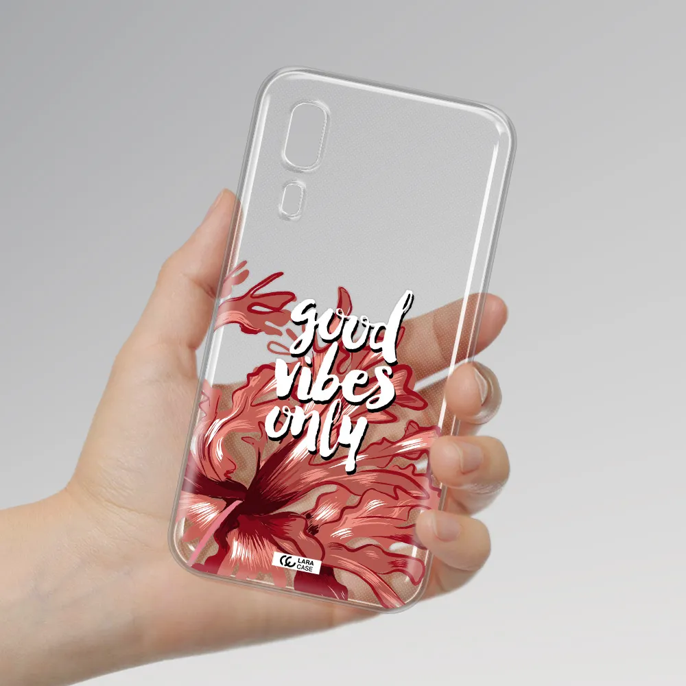 Tropical Vibes Red Samsung A2 Core Clear TPU Case
