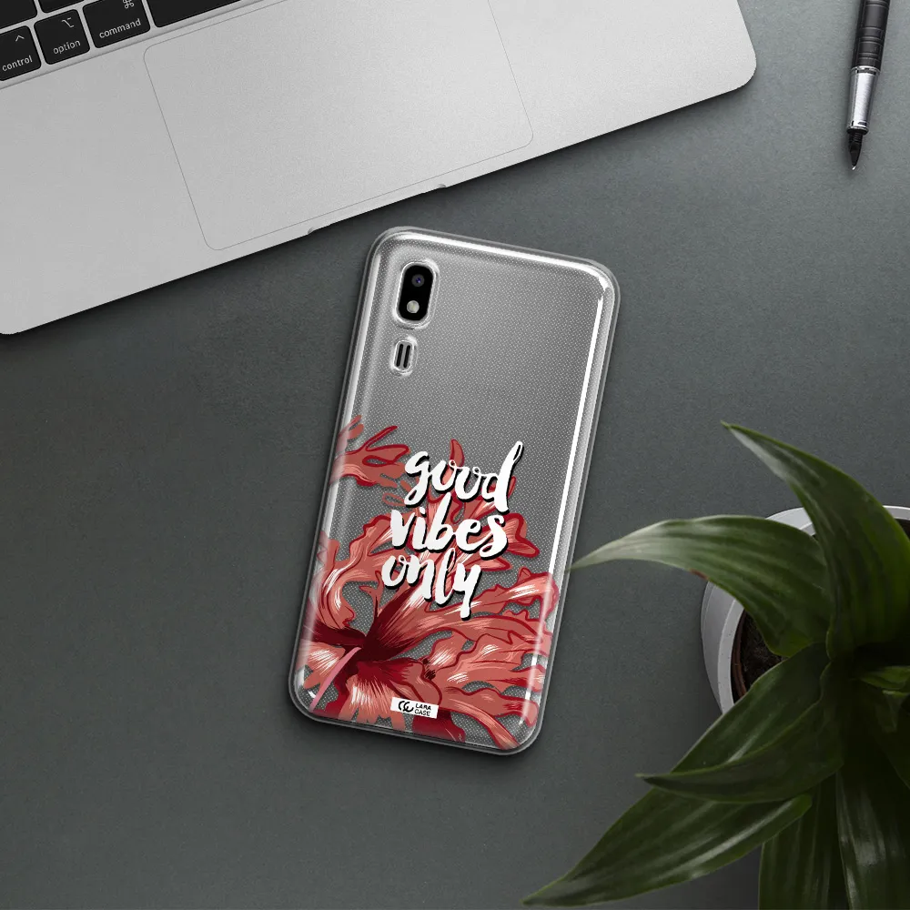 Tropical Vibes Red Samsung A2 Core Clear TPU Case