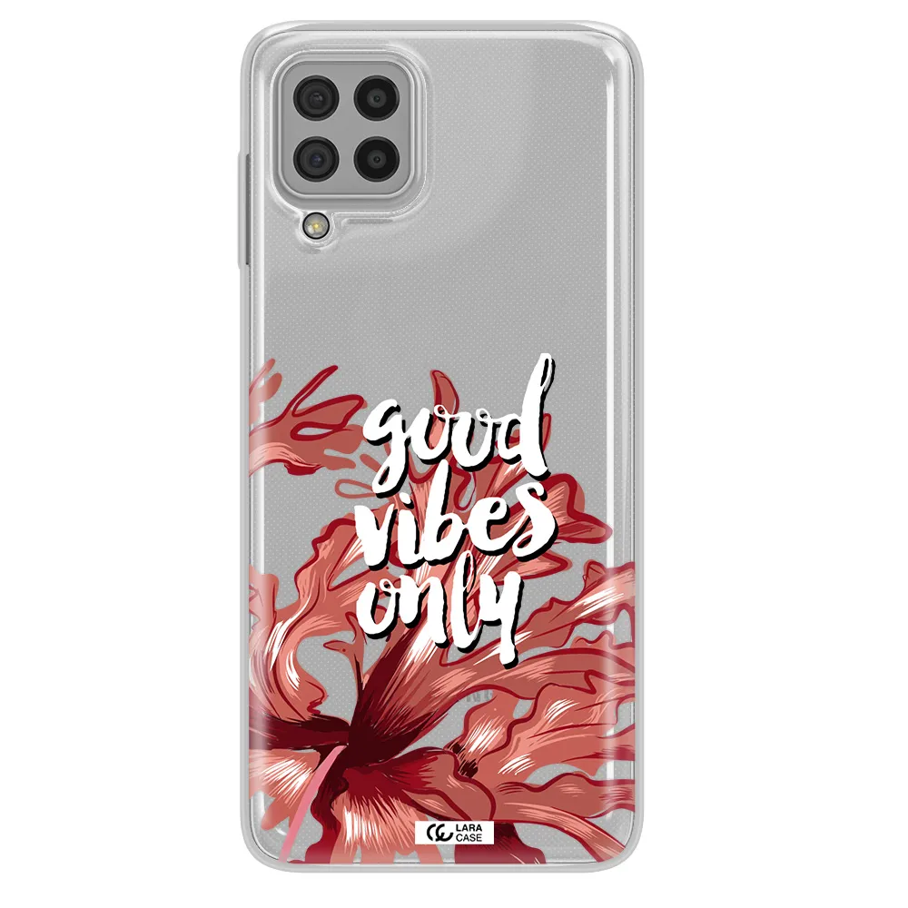 Tropical Vibes Red Samsung A22 4g Clear TPU Case