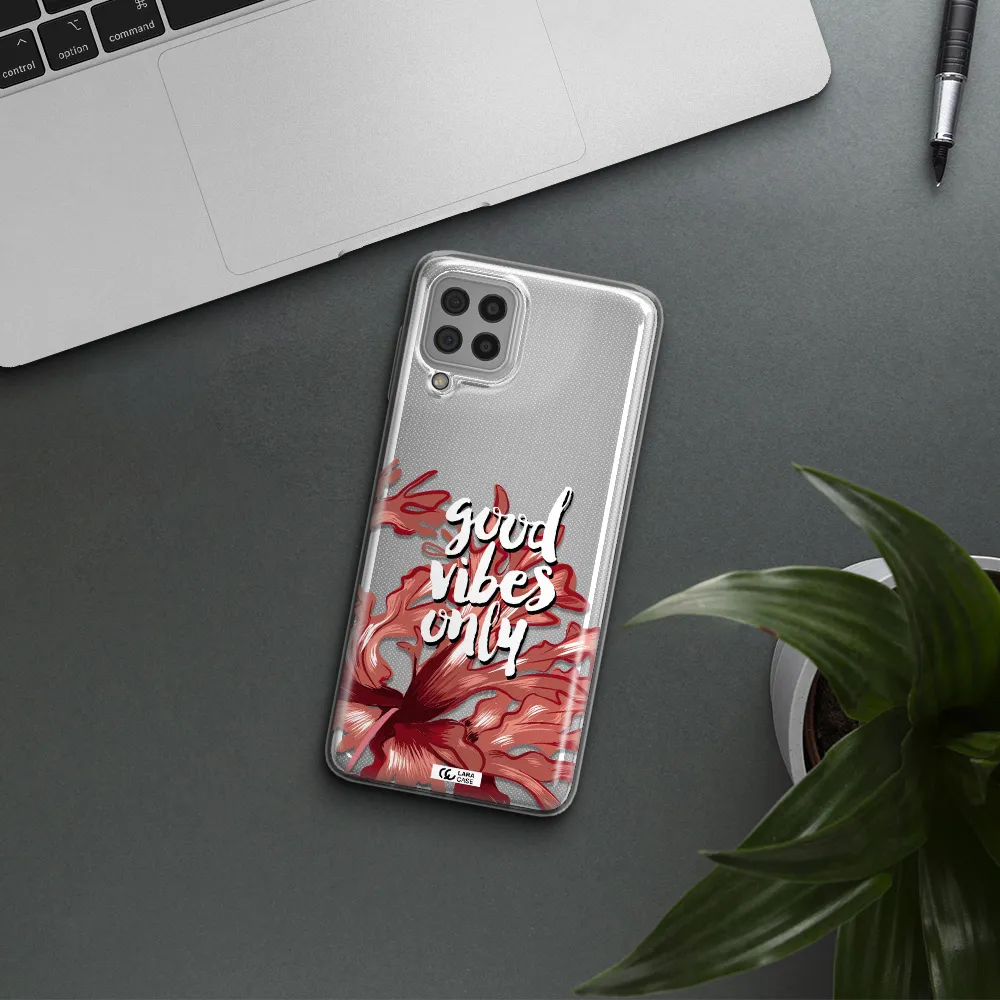 Tropical Vibes Red Samsung A22 4g Clear TPU Case