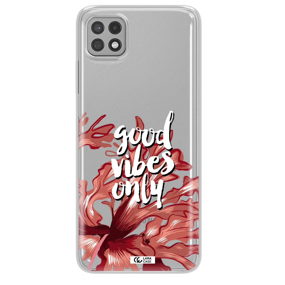 Tropical Vibes Red Samsung A22 5g Clear TPU Case