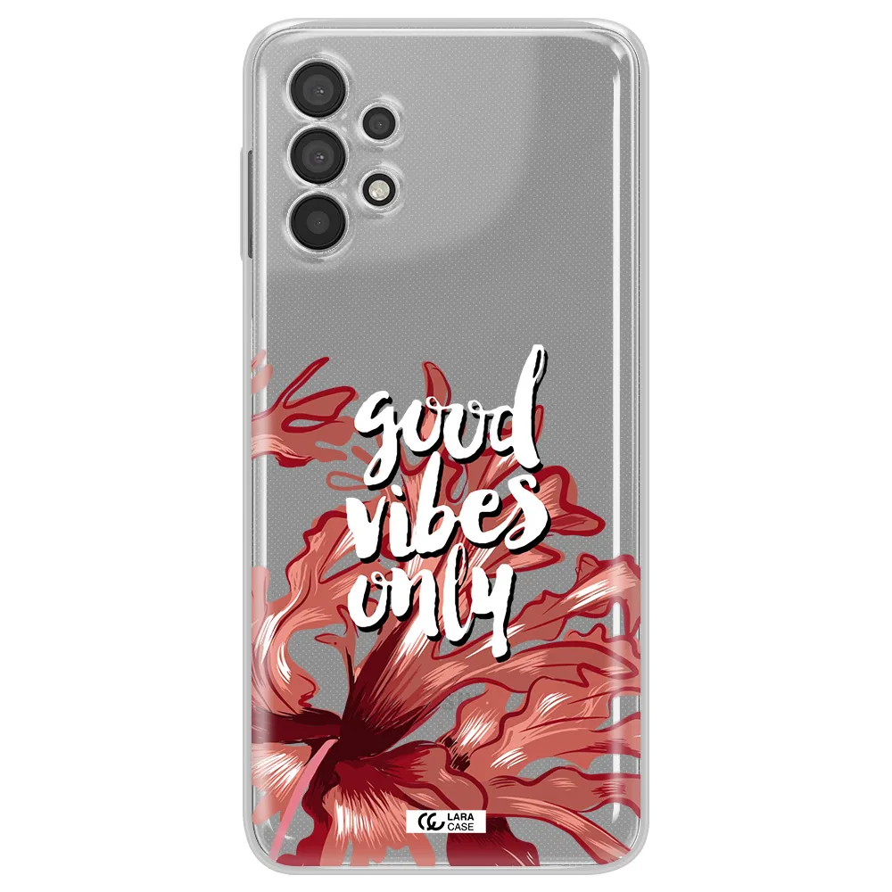 Tropical Vibes Red Samsung A32 4G Clear Tpu Case