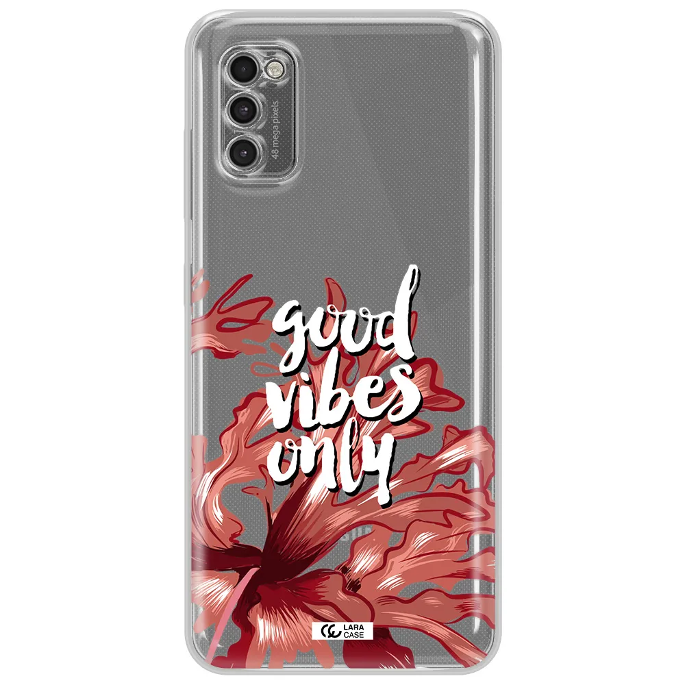 Tropical Vibes Red Samsung A41 Clear Tpu Case