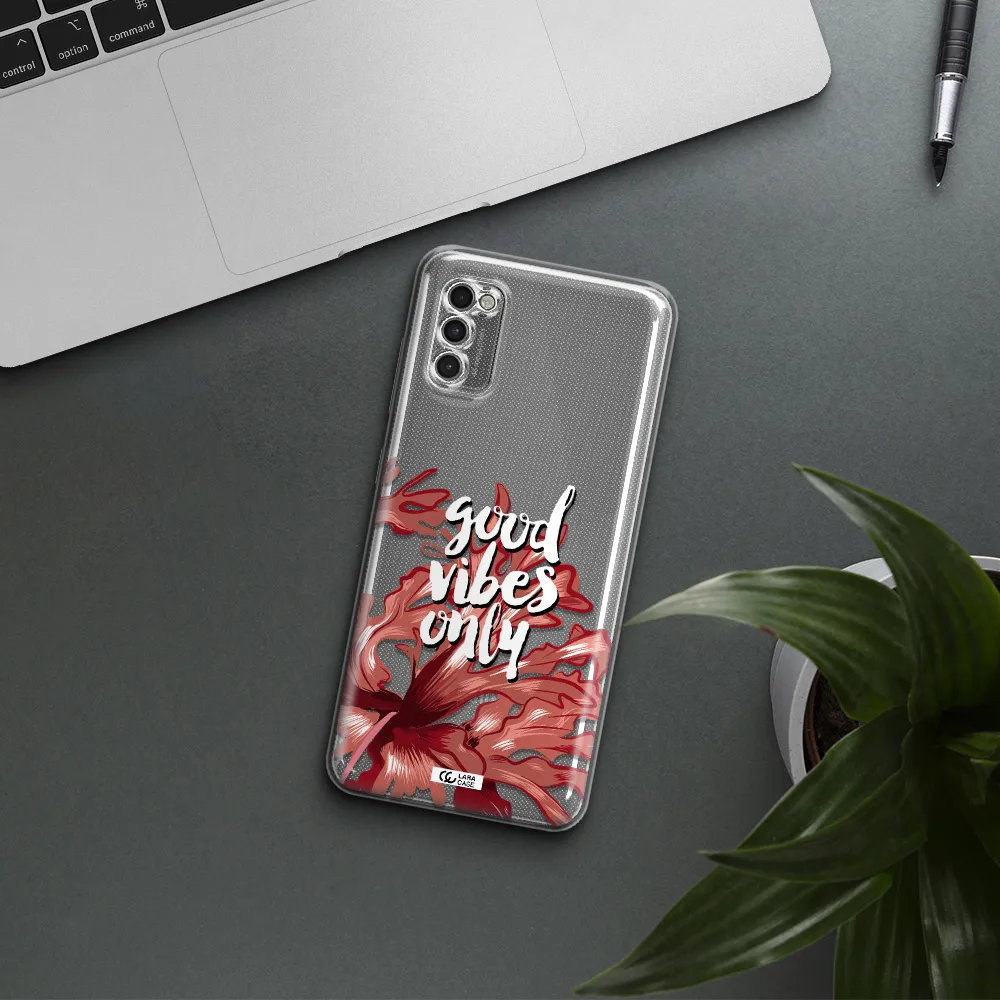 Tropical Vibes Red Samsung A41 Clear Tpu Case