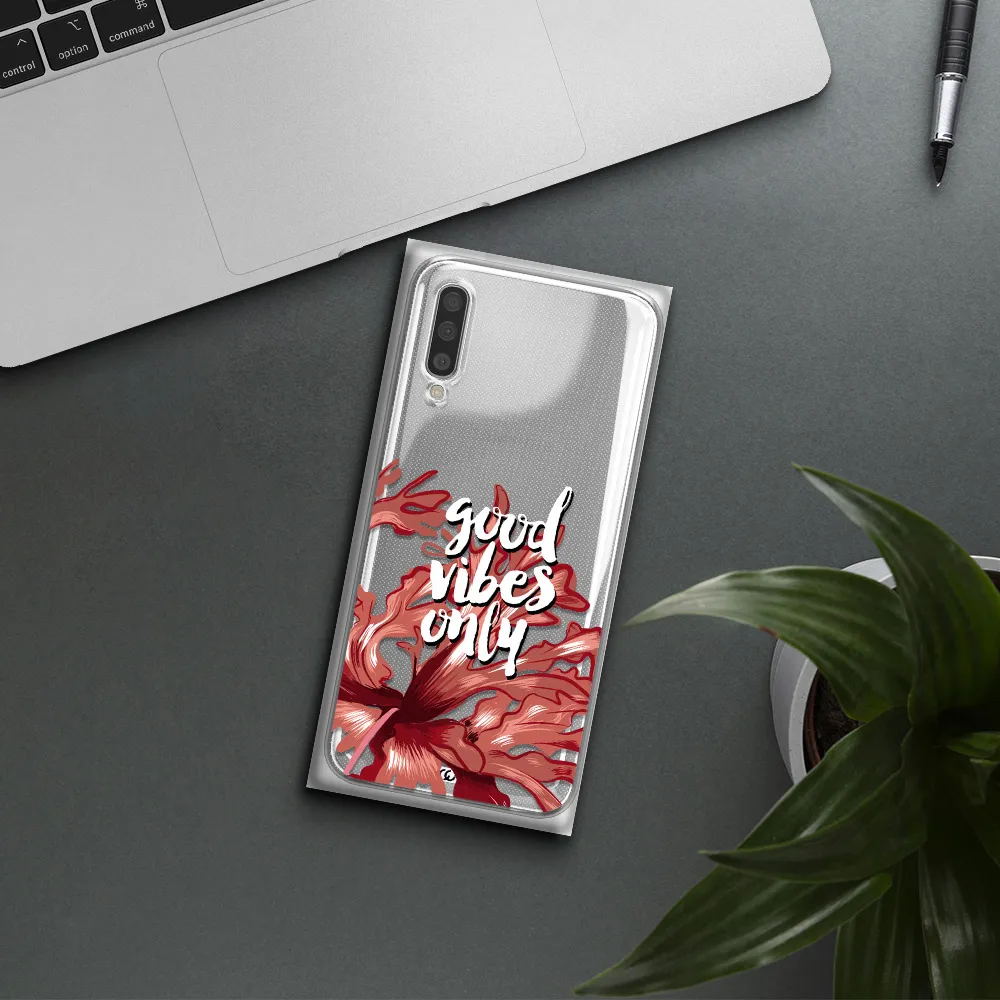 Tropical Vibes Red Samsung A50S Clear Tpu Case