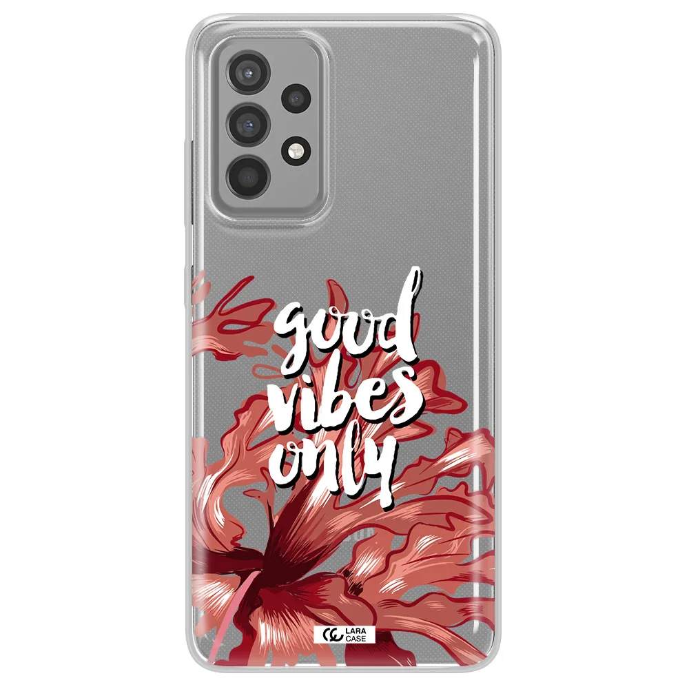 Tropical Vibes Red Samsung A52 Clear TPU Case