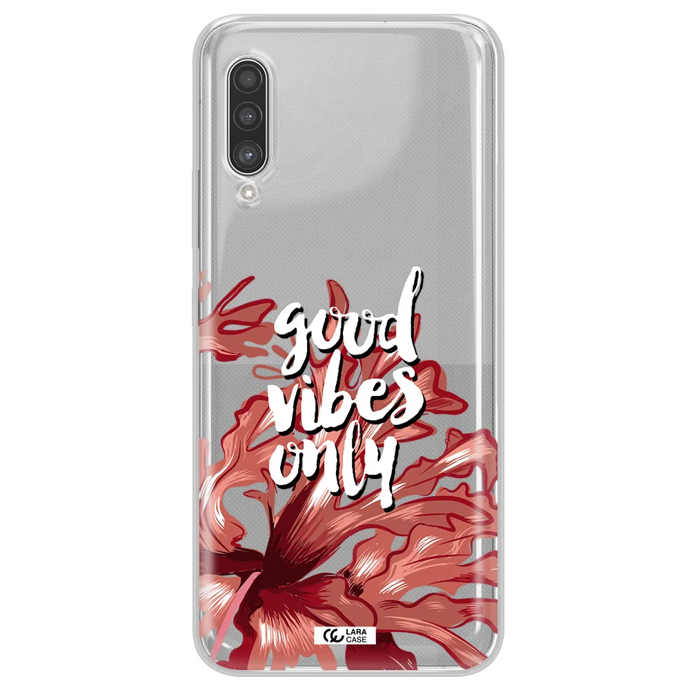 Tropical Vibes Red Samsung A90 Clear TPU Case