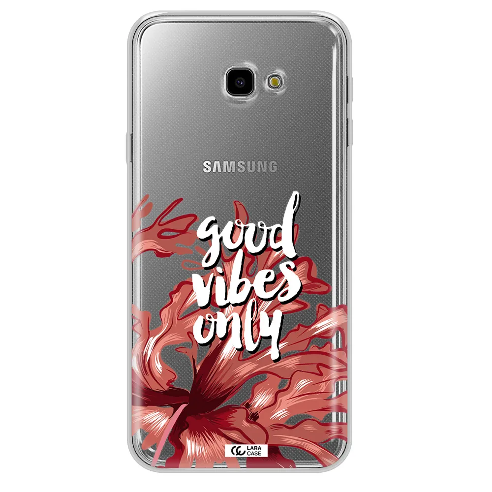 Tropical Vibes Red Samsung J4 Plus Clear TPU Case